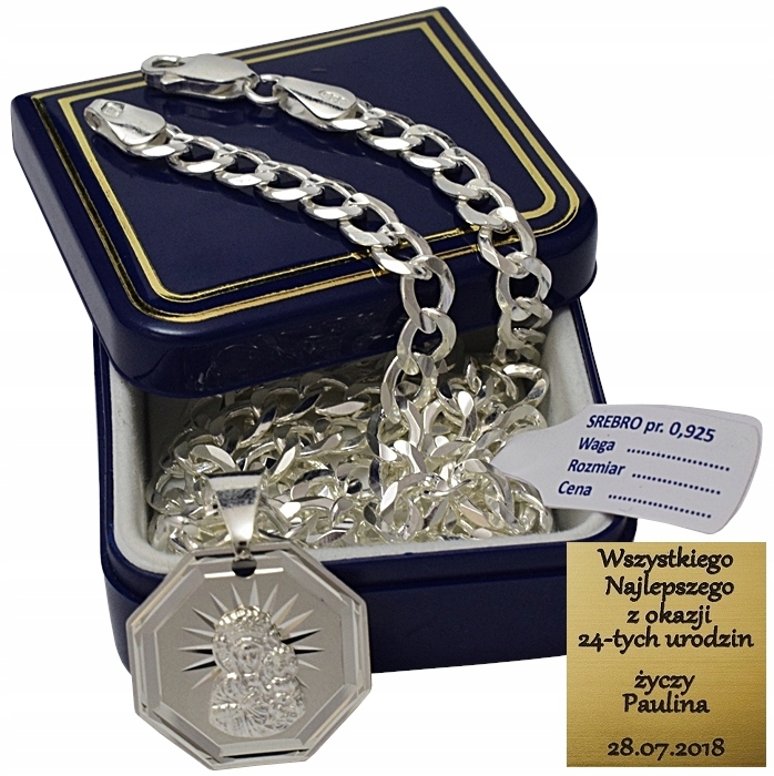 Strieborný reťazec + medailian / - 50%