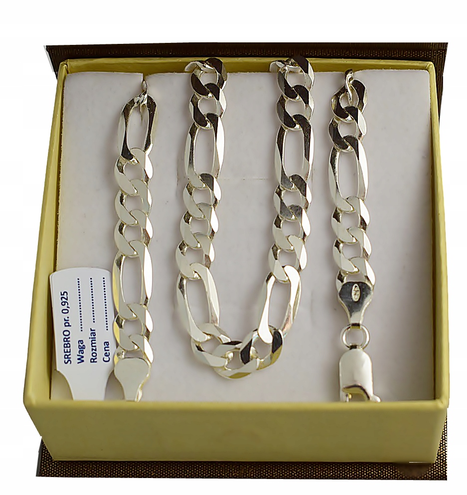 Strieborný reťazec plný diamant + gravírovanie