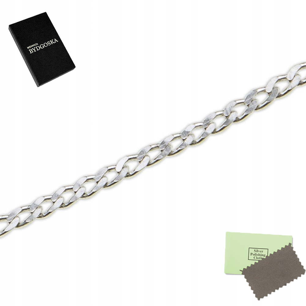 Strieborný reťazec Pr.925 cesto 60 cm pre darček
