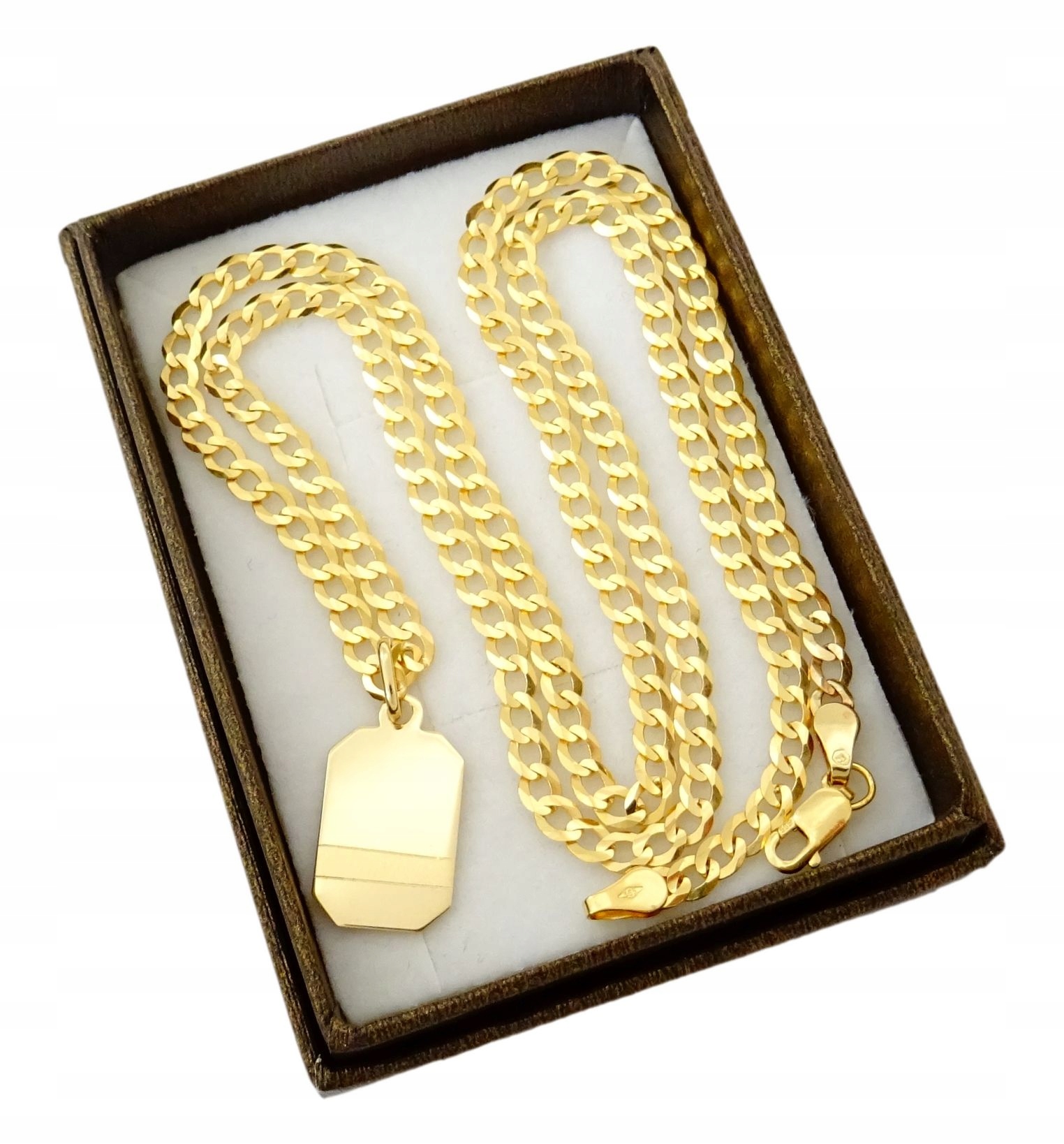Celý zlatý reťazec 60 cm. + Plaque pr. 585