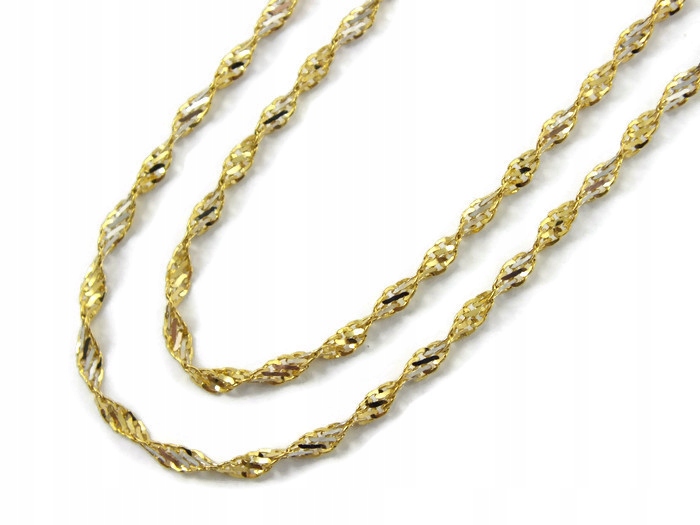 Singapur Rodiumly Gold Chain 50 cm PR 585 (Gł)