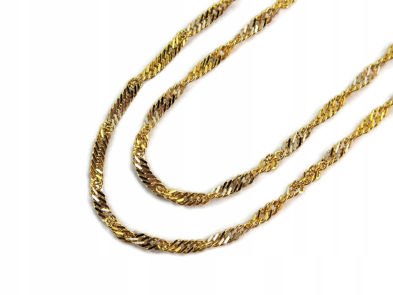 Singapur Rodium -Rhodium Gold Chain PR 585 (Gł)