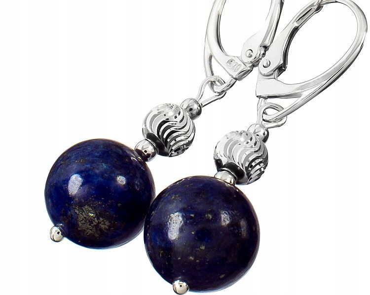 Lapis lazuli krásne prírodné náušnice striebro