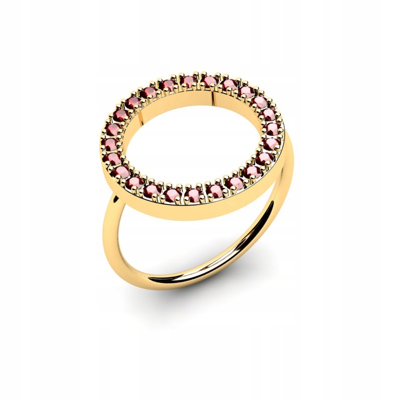 GLOSSY BORDER CIRCLE GOLD RING