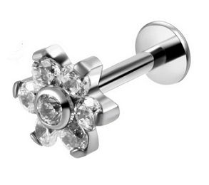 Labret TYTAN G23 s vnútorným závitom FLOWER 1,2 / 6/6 B