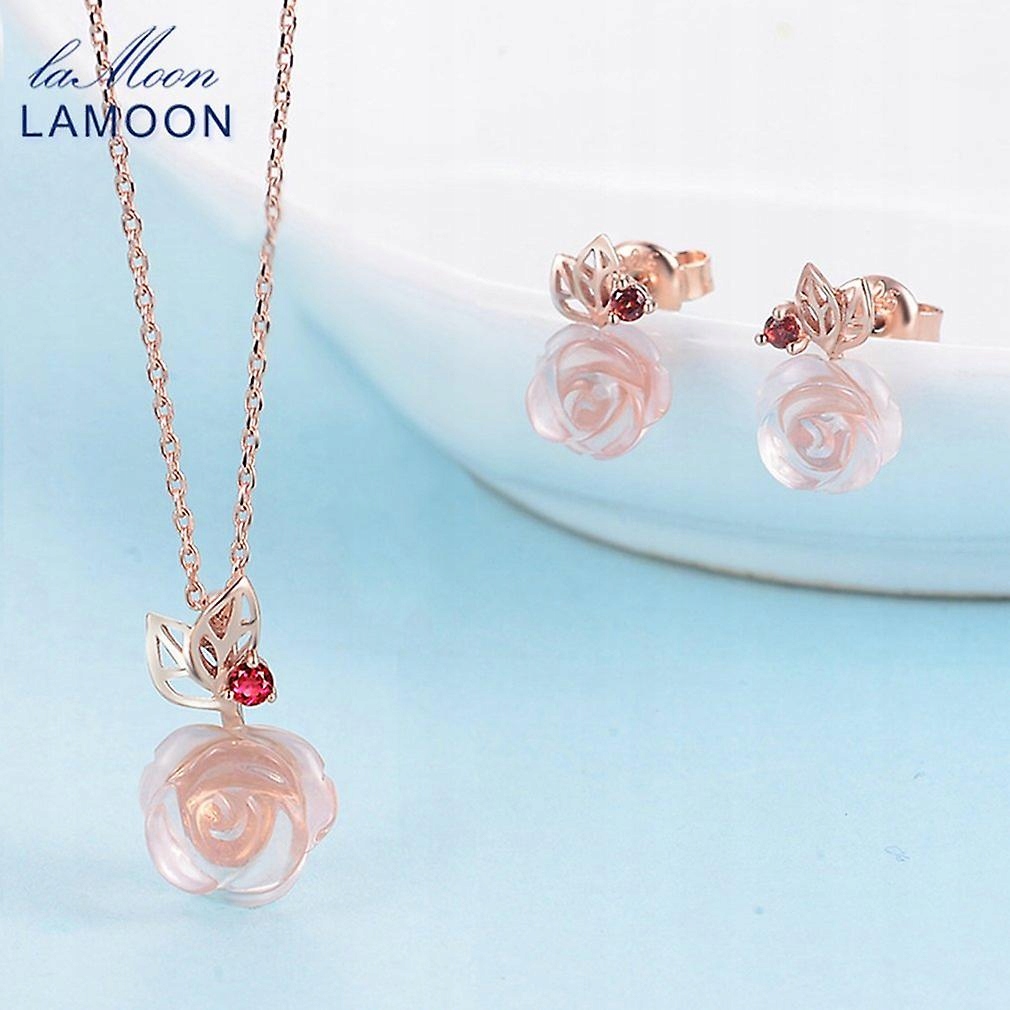 Lamoon kvetinový elegantný ružový ružový kremeň