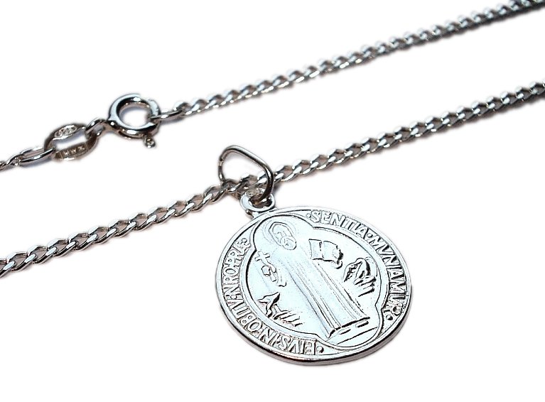 Reťaz 60 cm + medaila St. Benedikt Silver 925