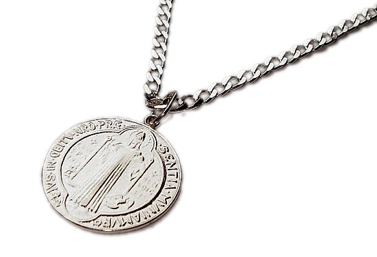 Reťaz 70 cm + medailu sv. Benedikta Silver 925