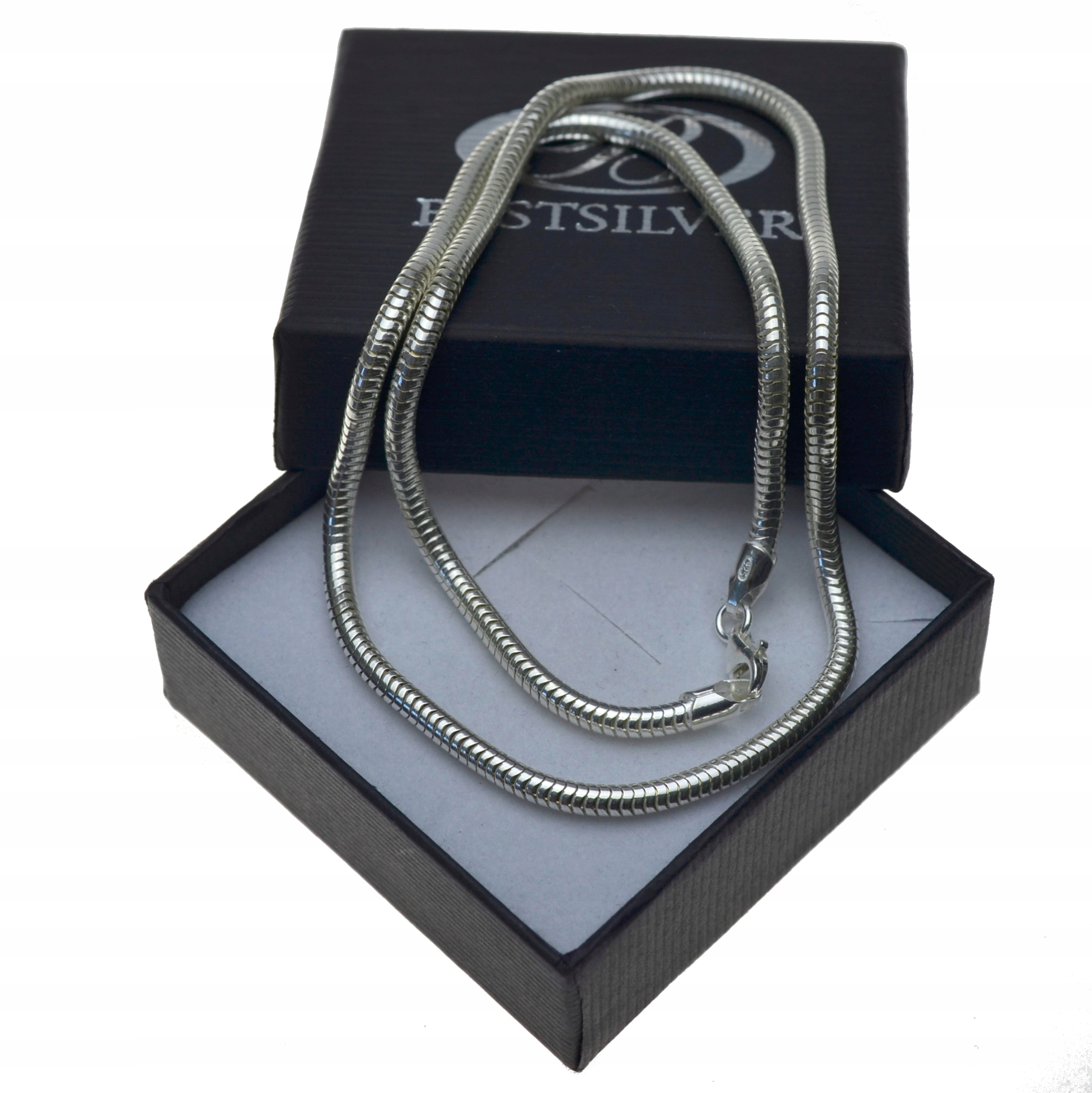 Strieborný reťazec silný Viper 3 mm 45 cm Silver 925
