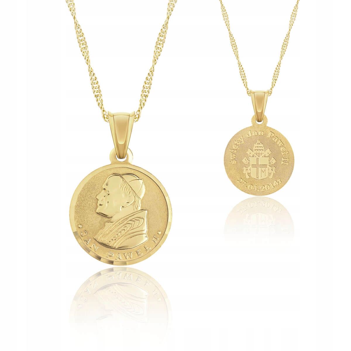 Reťaz a medaila sv. Ján Pavol II Silver Golden