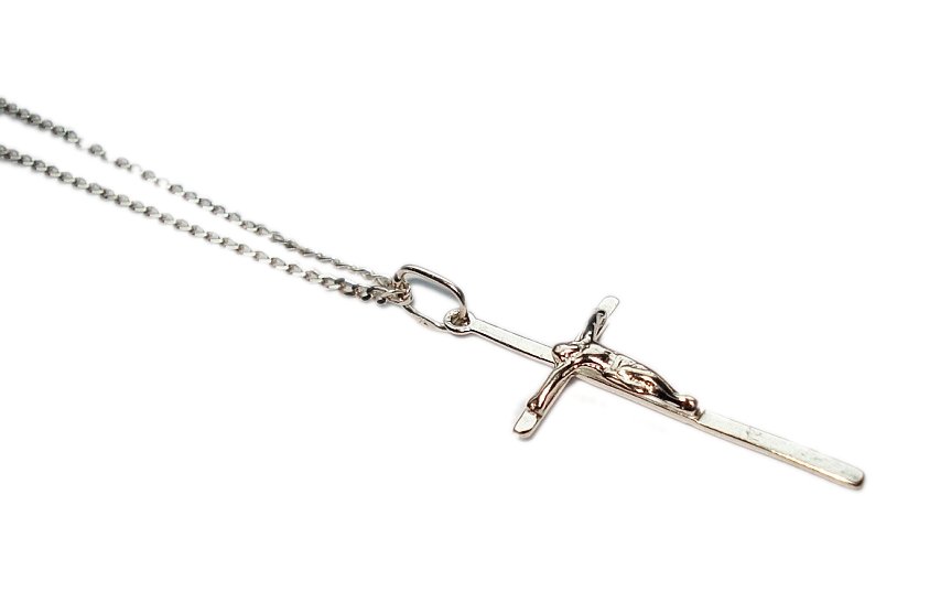 Pancierová retiazka 45 cm + krížik 2,2 g SILVER 925