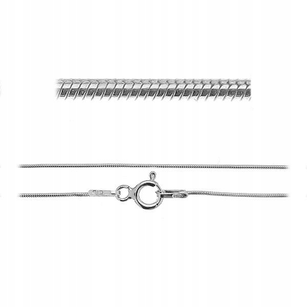 Strieborný reťazec 925 Snake żmijka 50 cm 0,7 mm