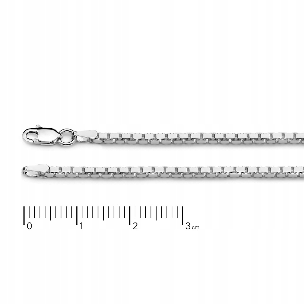 Strieborný reťazec AG 925 Cube 2,0 mm, 10,8 g 45 cm