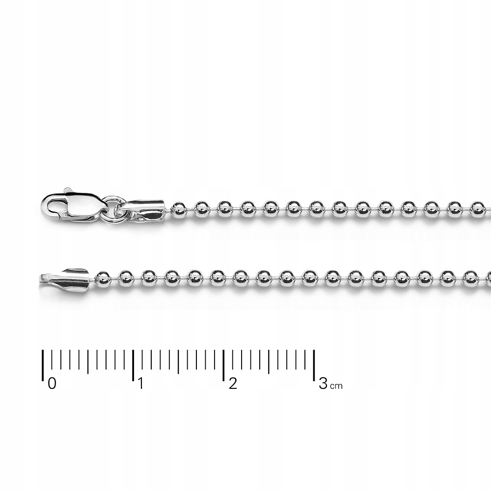 Strieborná reťazec AG 925 guľa 2 mm 90 cm