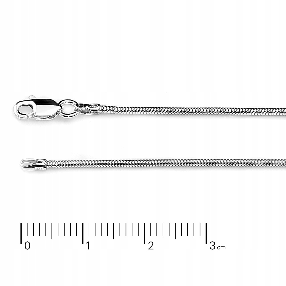 Strieborný reťazec AG 925 Soft Viper 1,2 mm 42 cm