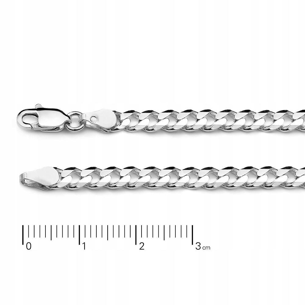 Strieborný reťazec AG925 cesto 4,4 mm 20,7 g 60 cm