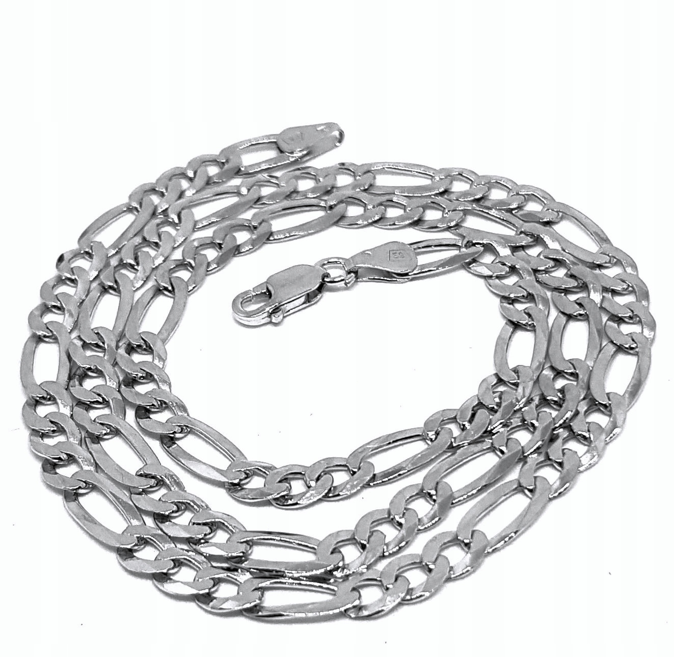 Strieborný reťazec Rodiumly Figaro 5,3 mm50 cm14.5g
