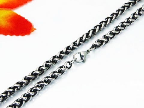 Oceľový reťazec 316 l Strieborné uši oxidované 60 cm