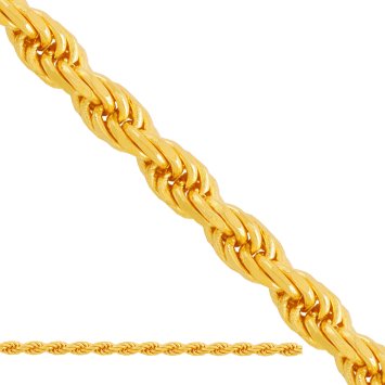Reťazec dámskeho zlatého kučeravého cordel14k