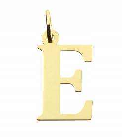 List „E“ Zlatý prívesok 585 Veľký 2 cm