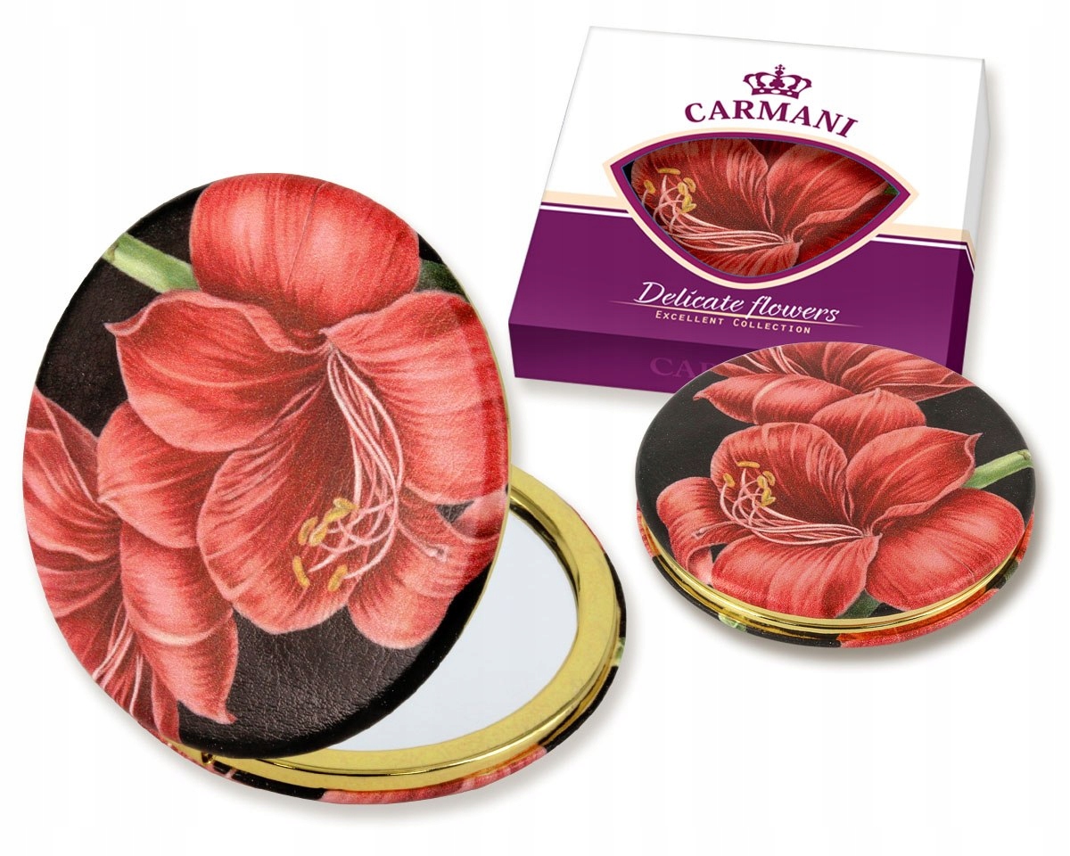 Zrkadlo s kvetinou - farebná krabička amaryllis