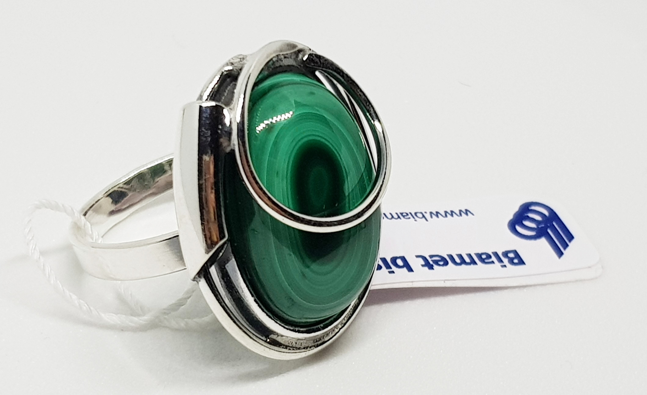 MALACHIT strieborný JEDINEČNÝ 9,4gram PRSTEN oválny 17