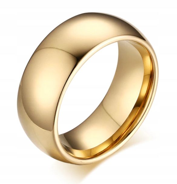 Masívny zlatý prsteň Signet Wolfram 8 mm R15