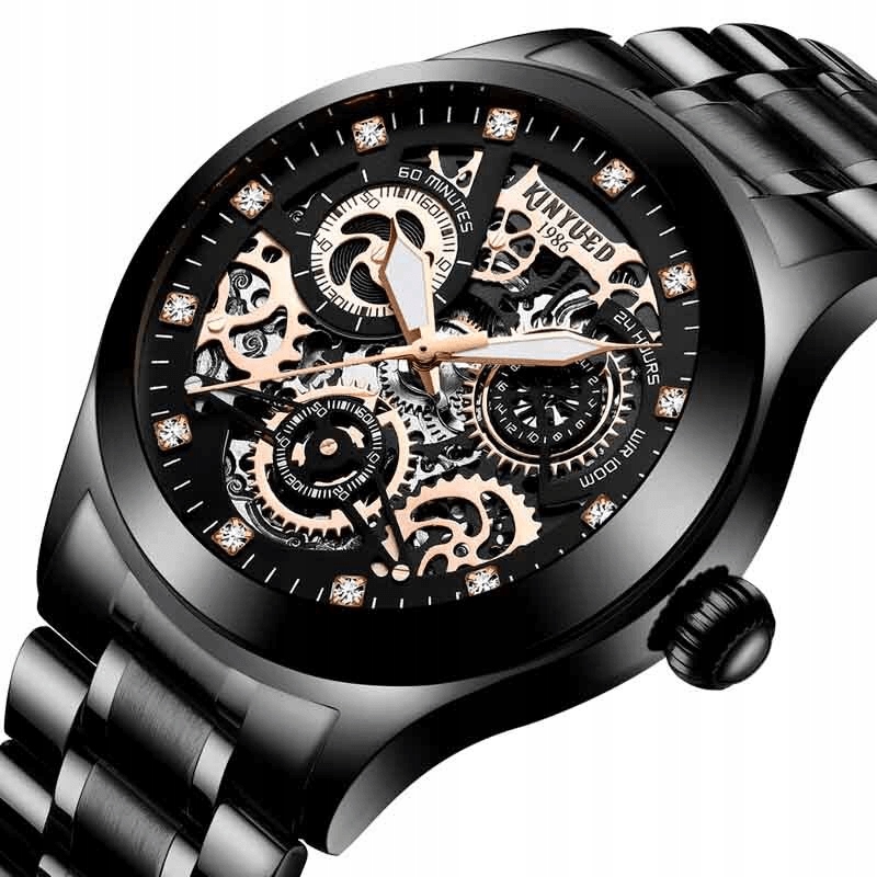 Pánské hodinky - Mechanické luxusné mužské mužské hodinky Kinyued