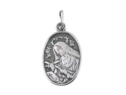 Medaila sv. Rita Z Cascia Silver Rice
