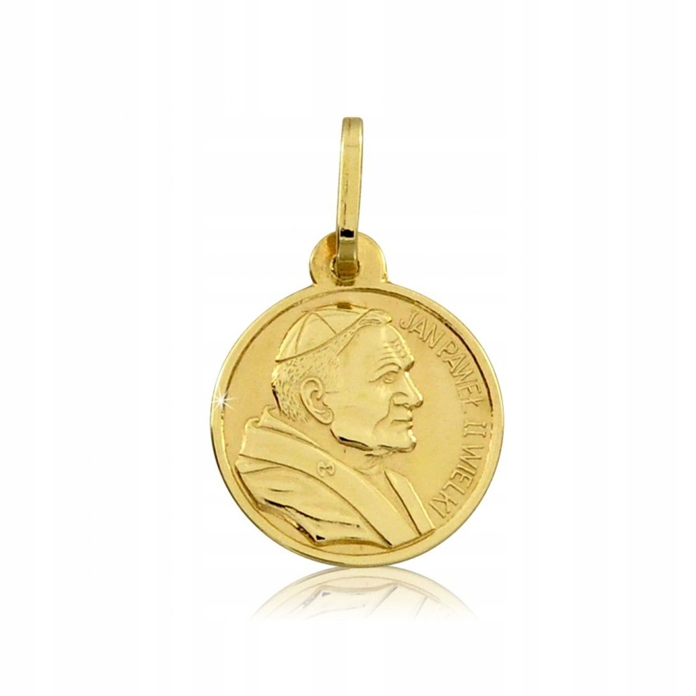 Medalik Gold 333 pápež St. Ján Pavol II. Gravírovanie