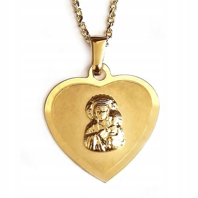 Zlatá medailanská matka Božia v srdci zlata pr.0..585