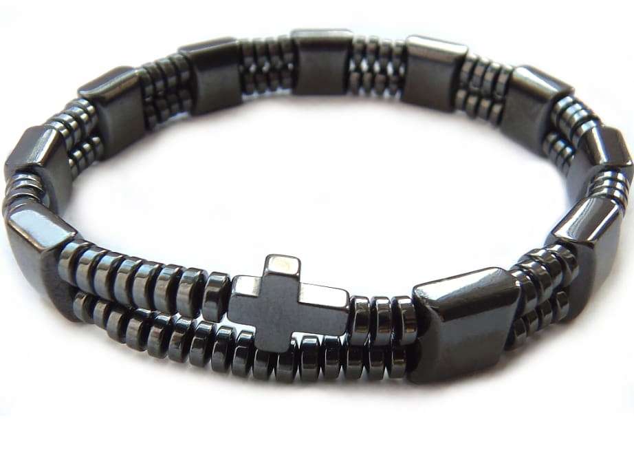 PÁNSKE tričko ROSARY HEMATITE cross