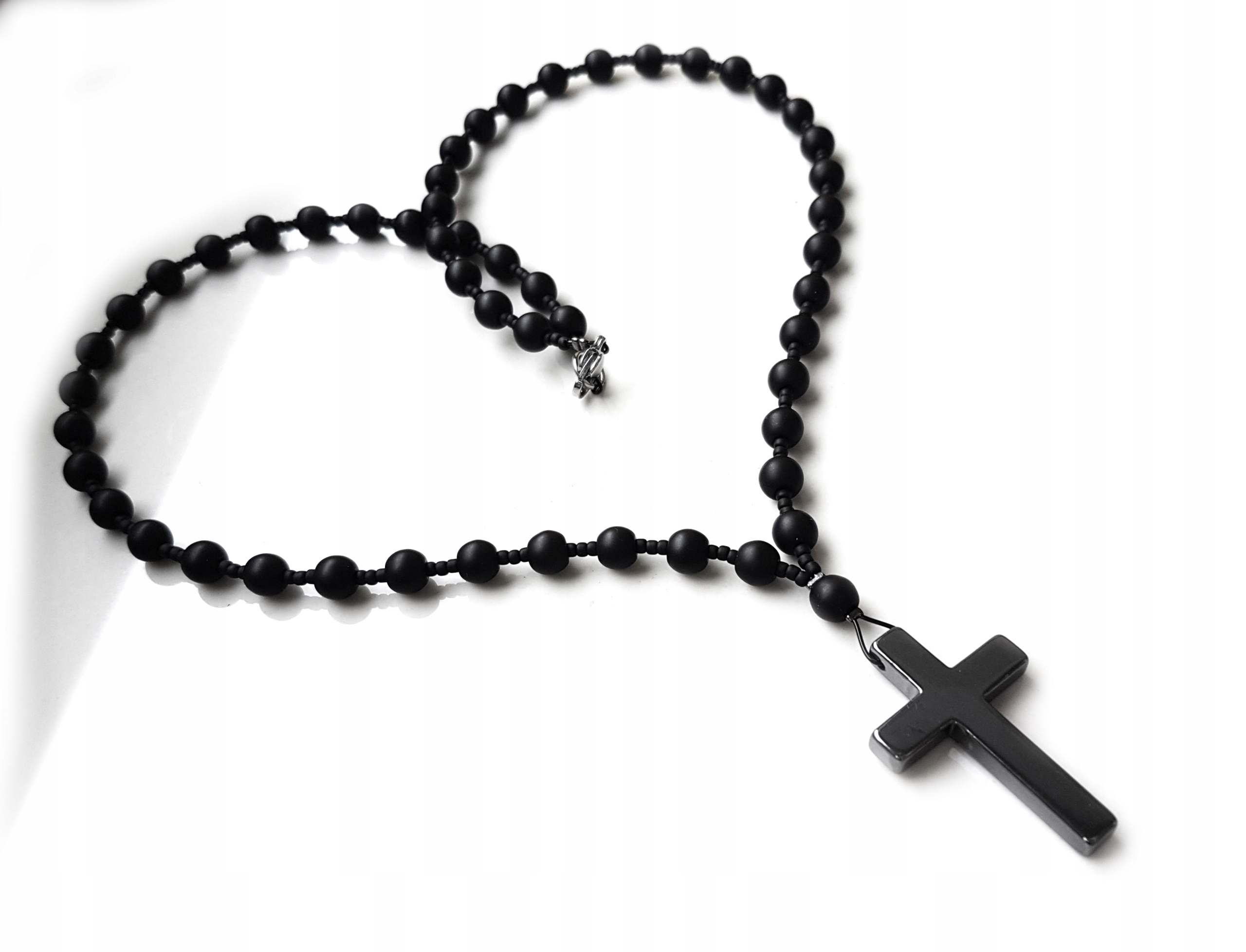 Pánsky štýl ruženca Onyx hematit 60 cm