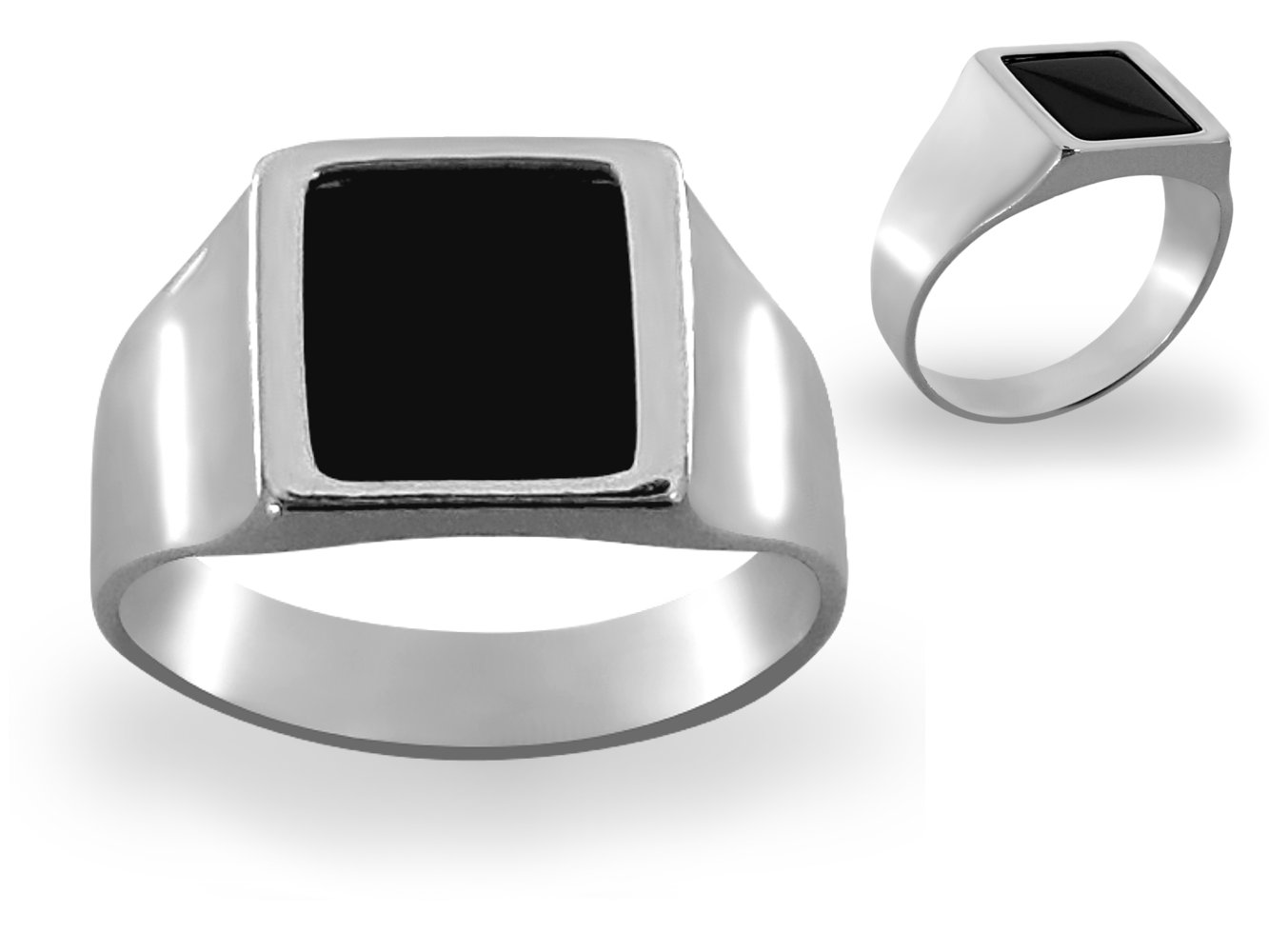 Pánsky podpis s Onyx Silver 925 Gravírovanie zadarmo