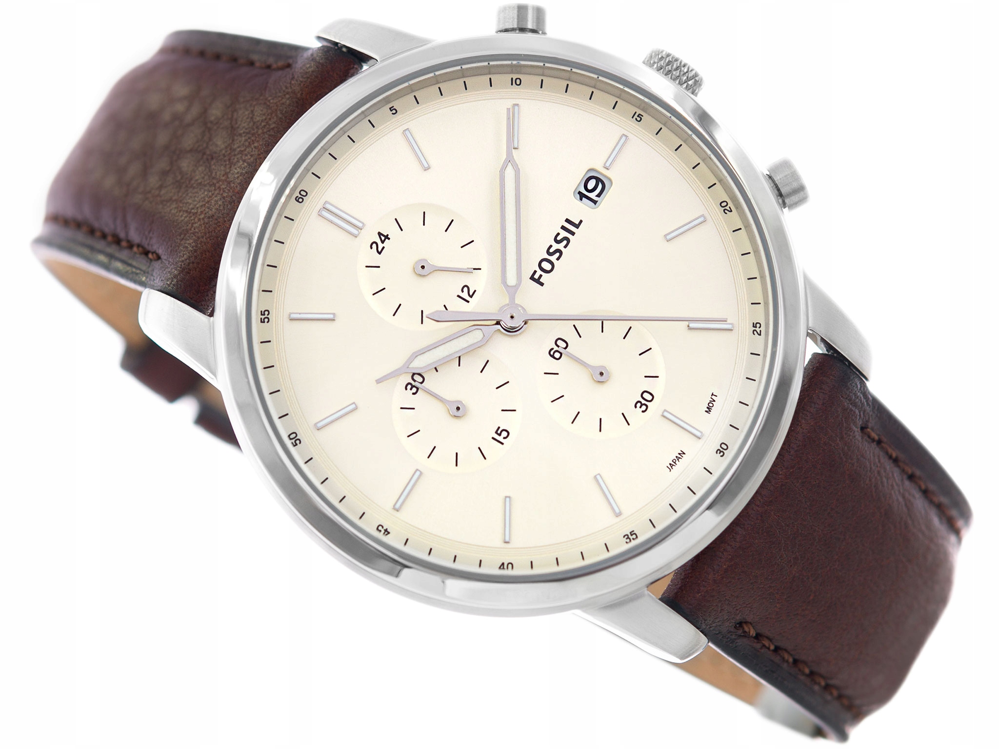 Pánské hodinky - Pánske hodinky fosílne fs5849 minimalistický chronograf