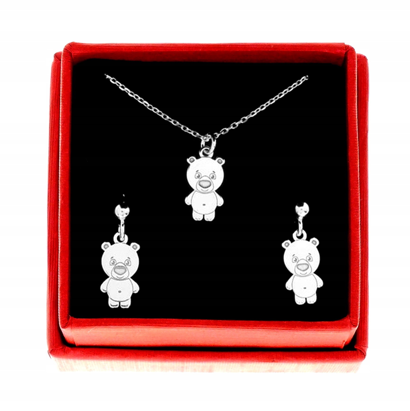 SÚPRAVA MEDVÍDÍKOV BEARS + BOX SILVER 925