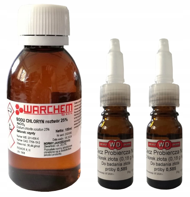 MMS Chloritan sodný PURE + 2x ZLATÝ CHLORID 0,18 g Au