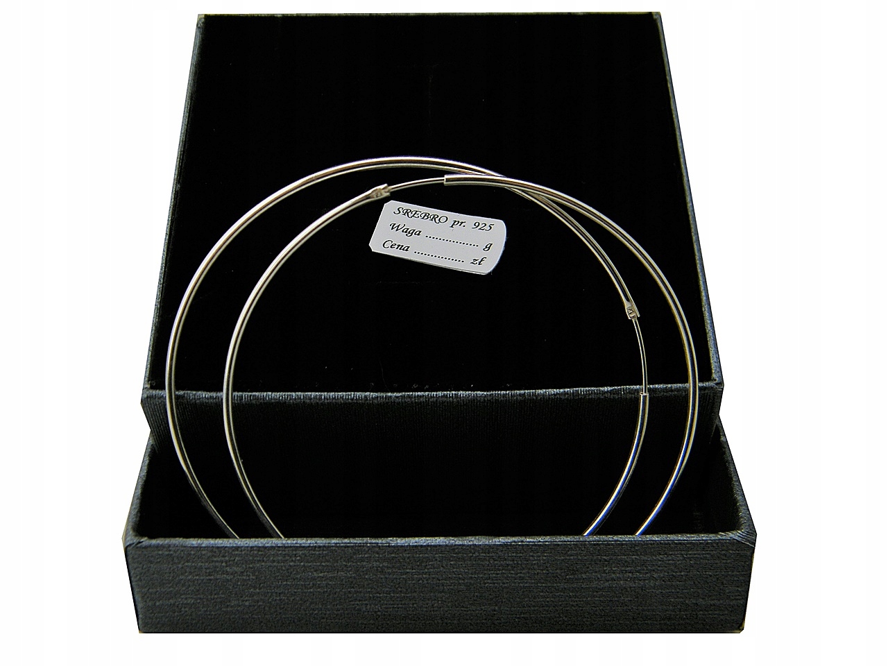 Módne kolesá náušnice 6 cm striebro pr. 925