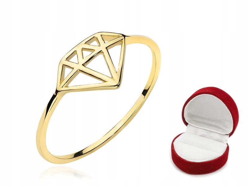 FASHION GOLD RING 585 CELEBRITY DIAMOND r19
