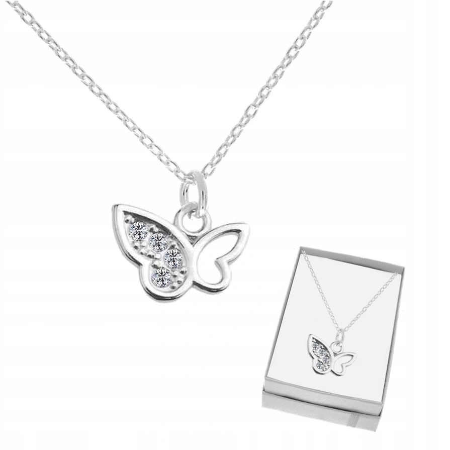NÁHRDELNÍK Z MOTÝĽA Z KR. SAWROVSKI BUTTERFLY SILVER 925