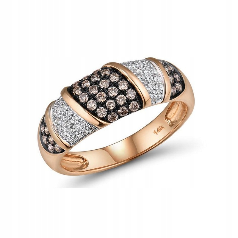 Kúzlo hnedých briliantov 14k 78x 0,422ct diamantu
