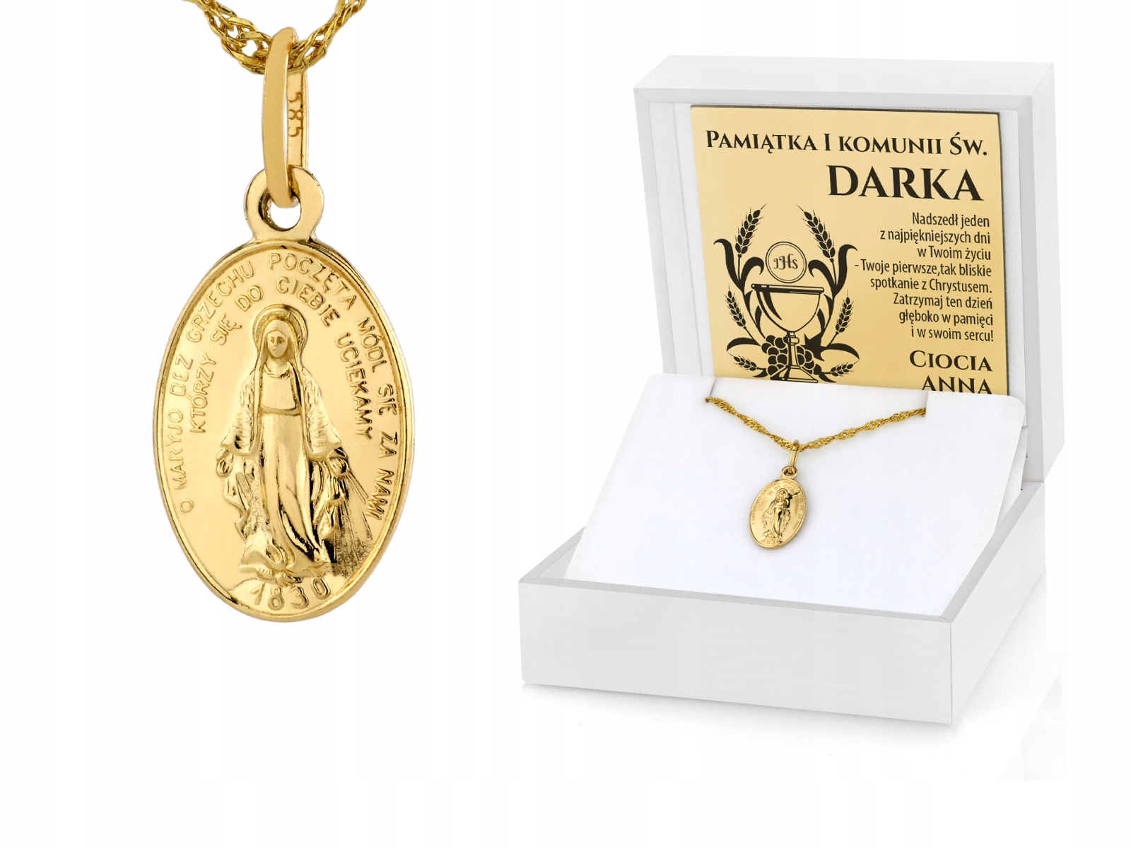 Medaila za DARČEK, SPOMIENKA KRSTU, VLASTNÁ