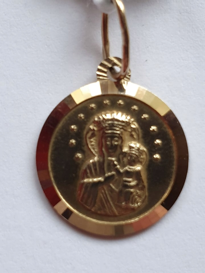 Zlatá medailanská matka Boha Częschowa 14k