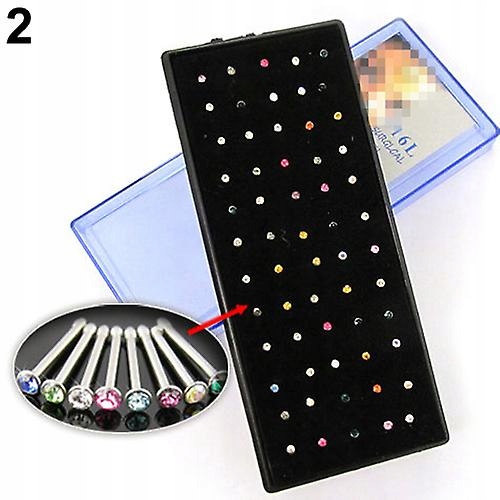 Multi Color-60 x Crystal Rsorkestone Nos prsník