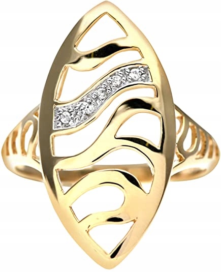 NAAVA RING 16,8 mm diamanty 0,02 ct zlato 9ct