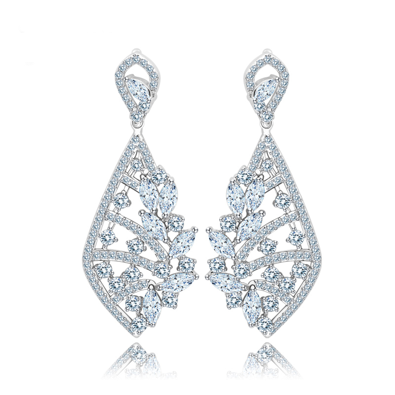 NASSARIUS CRYSTAL SWAROVSKI NÁUŠNICE ZIRKÓNIA SVADBA