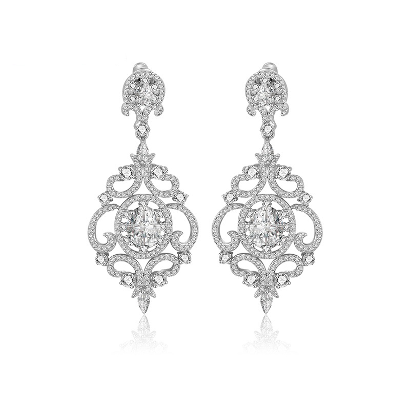 NASSARIUS NÁUŠNICE ZIRCONIA RETRO VINTAGE CRYSTAL