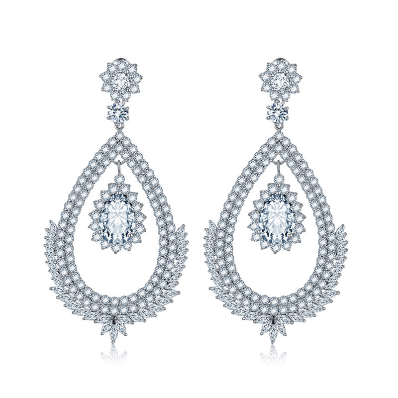NASSARIUS NÁUŠNICE ZIRCONIA ZLATO SWAROVSKI STRIEBRO