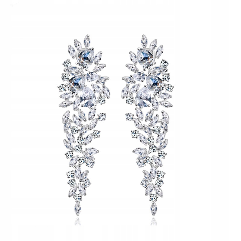 NASSARIUS SWAROVSKI SVADOBNÉ STRIEBORNÉ NÁUŠNICE