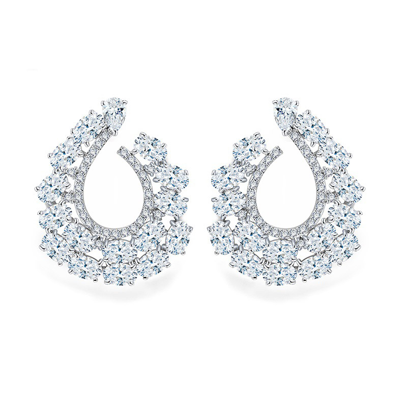 NASSARIUS SHELL EARRINGS GOLD PLATED ZIRCONIA SVADBA